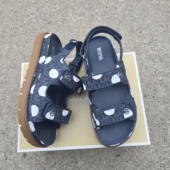 Michael Kors  Polka Dot Signature Sandals Women Size 8 - Picture 4 of 10